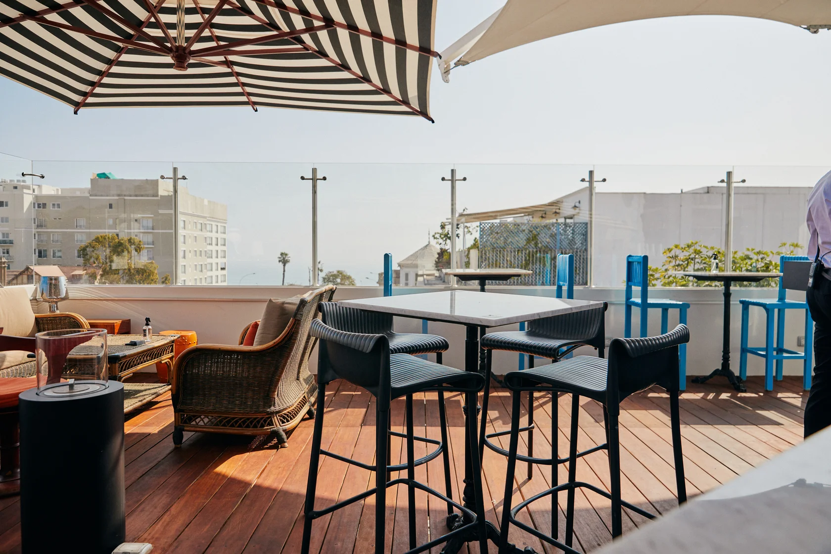 Vue panoramique du rooftop